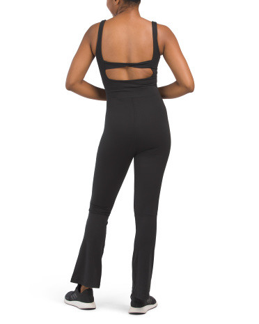 Square Neck Twist Back Bootcut Onesie | Marshalls