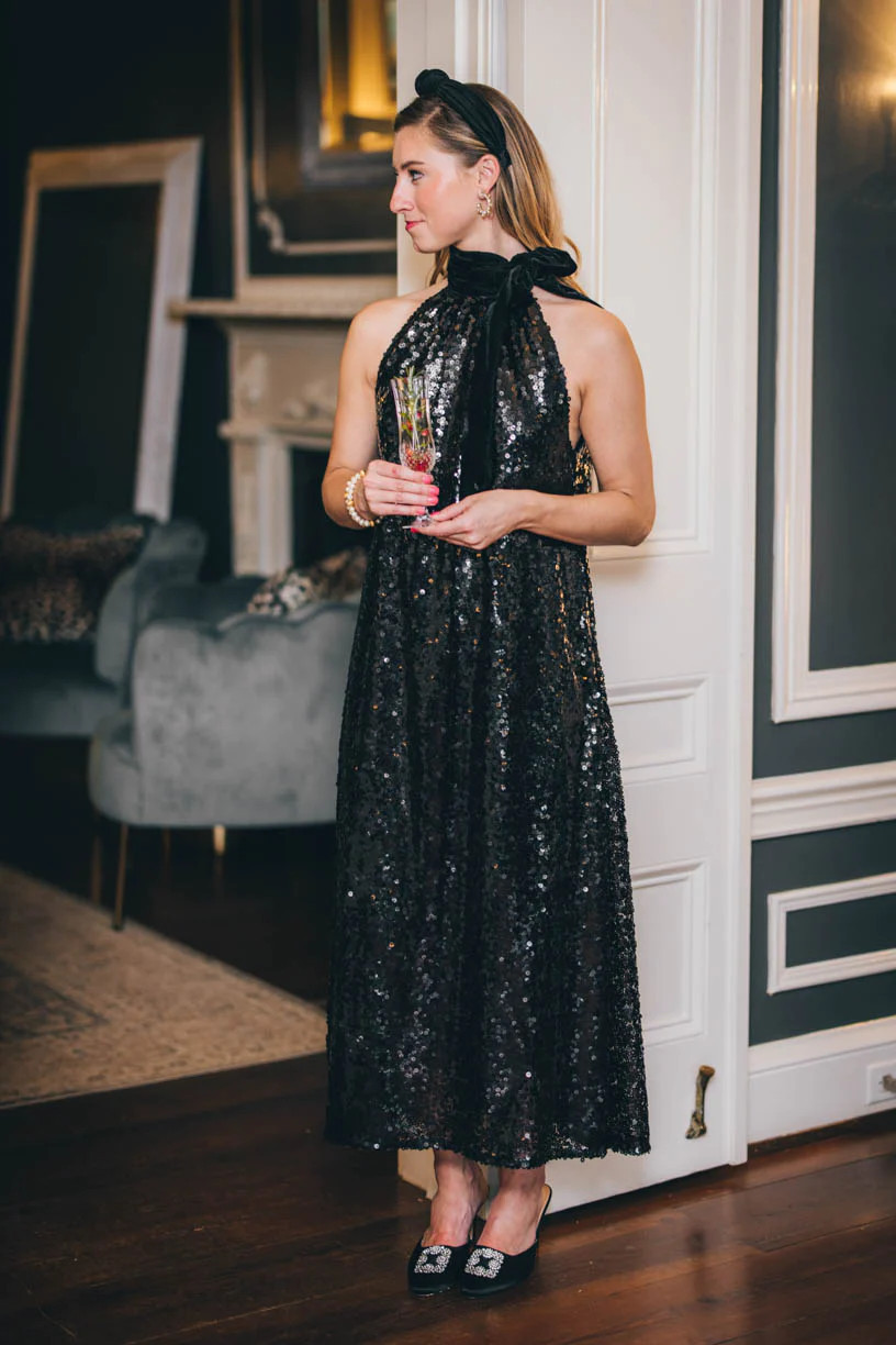 Blythe Dress-Tinsel Noir | Holly Shae