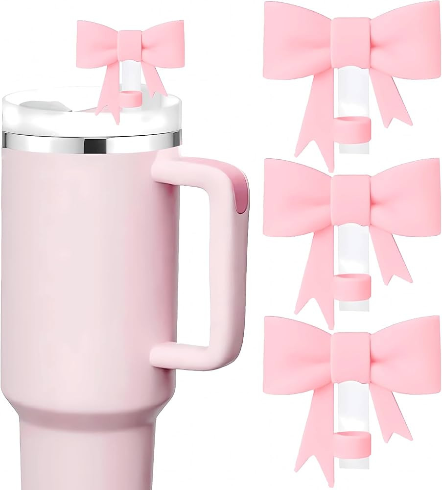 Straw Toppers, Bow Straw Topper, Stanley Cup Accessories 30 40 oz, Stanley Straw Topper, 10mm Cut... | Amazon (US)