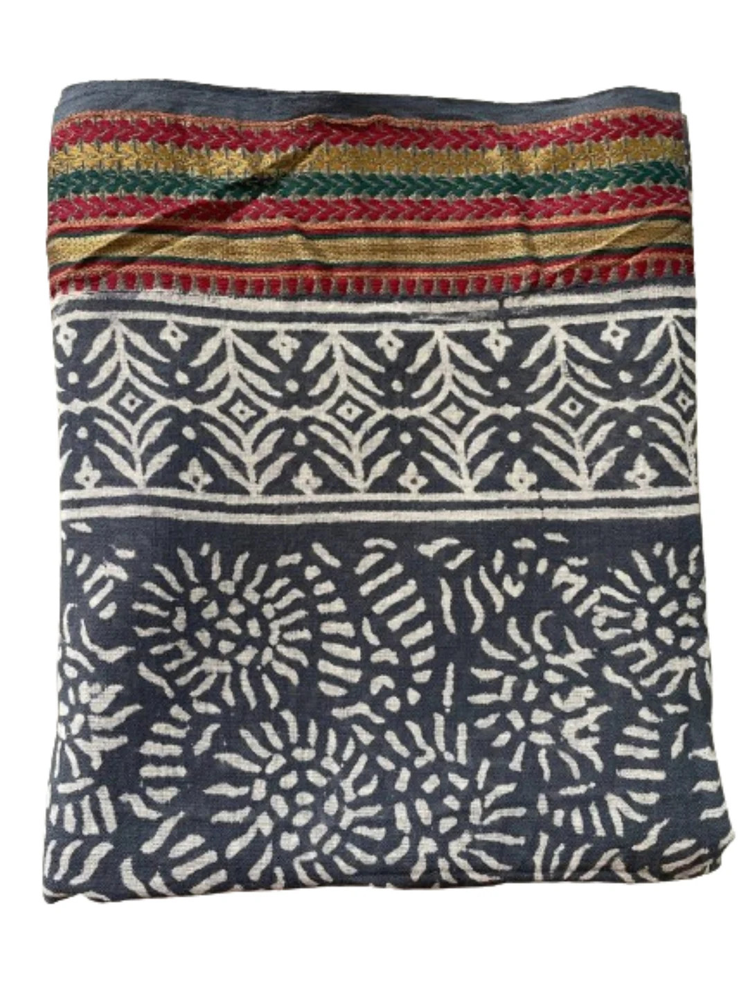 Beautiful Golden Jari Border Hand Block Print Scarves, Hand Made Sarong, Gray Cotton Sarong, Prin... | Etsy (US)