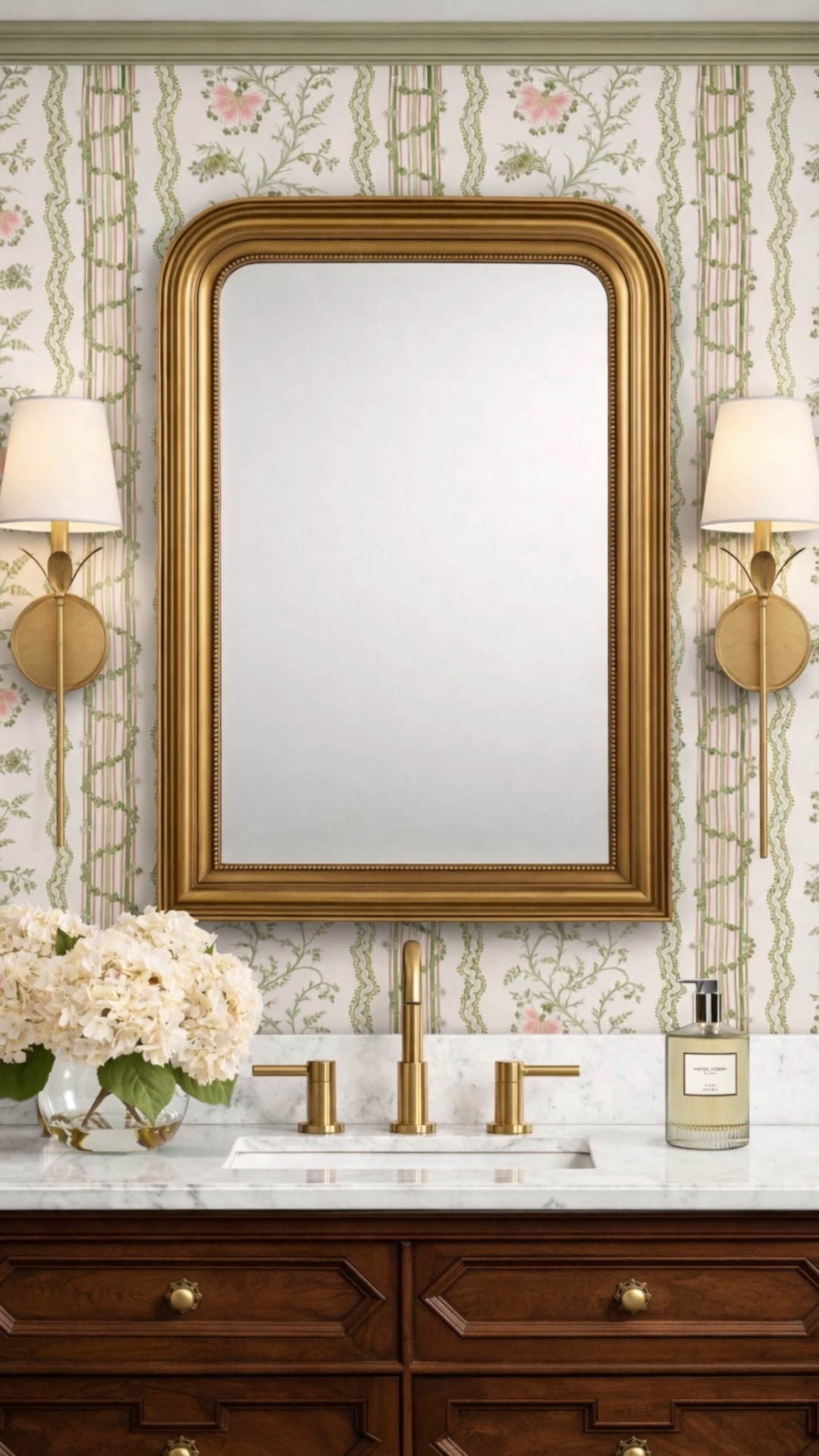 Love this powder bathroom design & rendering with this pink and blue wallpaper! 

#LTKSaleAlert #LTKHome #LTKdayinmylife