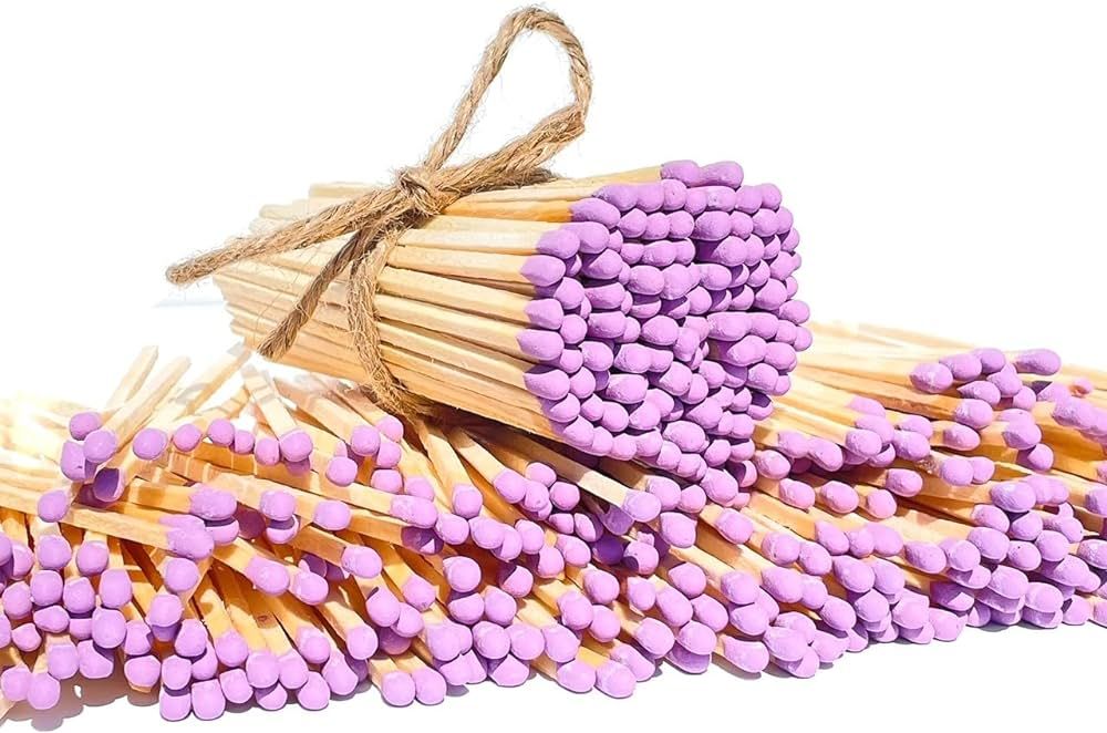Lavender Purple 100 Craft Color Matches Bundle (3.75 inches) - Wholesale Bulk Safety Matches (Pur... | Amazon (US)