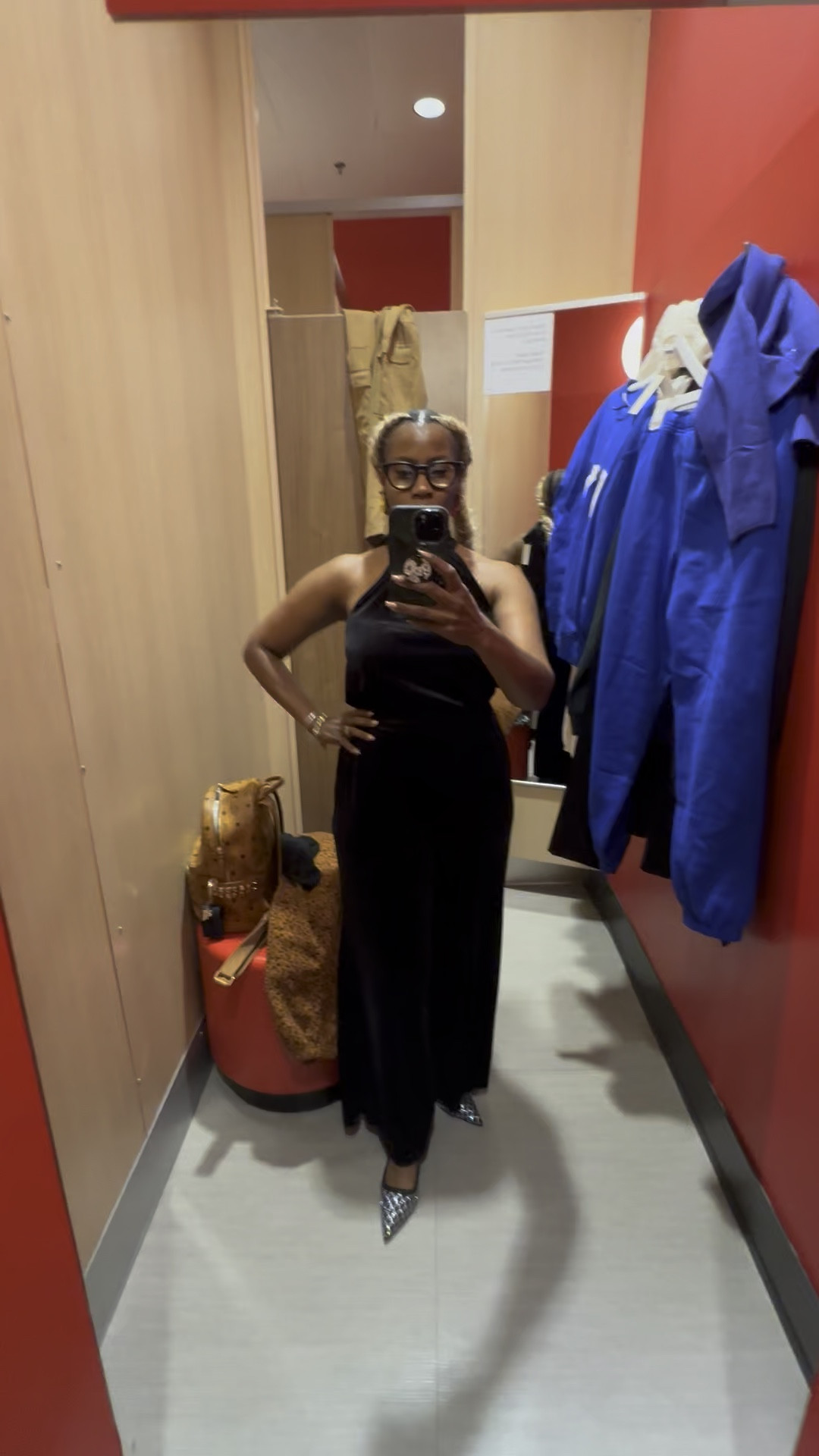 This velvet jumpsuit is the ultimate holiday outfit hack! 🎄✨ The soft black velvet gives it a luxe vibe, while the flattering silhouette keeps things chic and effortless. Whether you’re heading to a festive party, a dinner date, or ringing in the New Year, this jumpsuit does it all.

Style it up with statement earrings, strappy heels, and a bold red lip 💄, or keep it cool with a cropped jacket and ankle boots. Did I mention it has pockets? (Yes, please!) 🖤 (my MCM backpack is in the background ☺️)
Tap to shop and slay the season in style. #LTKHoliday #VelvetDreams #ANewDayStyle

#LTKSeasonal #LTKFindsUnder50 #LTKHoliday