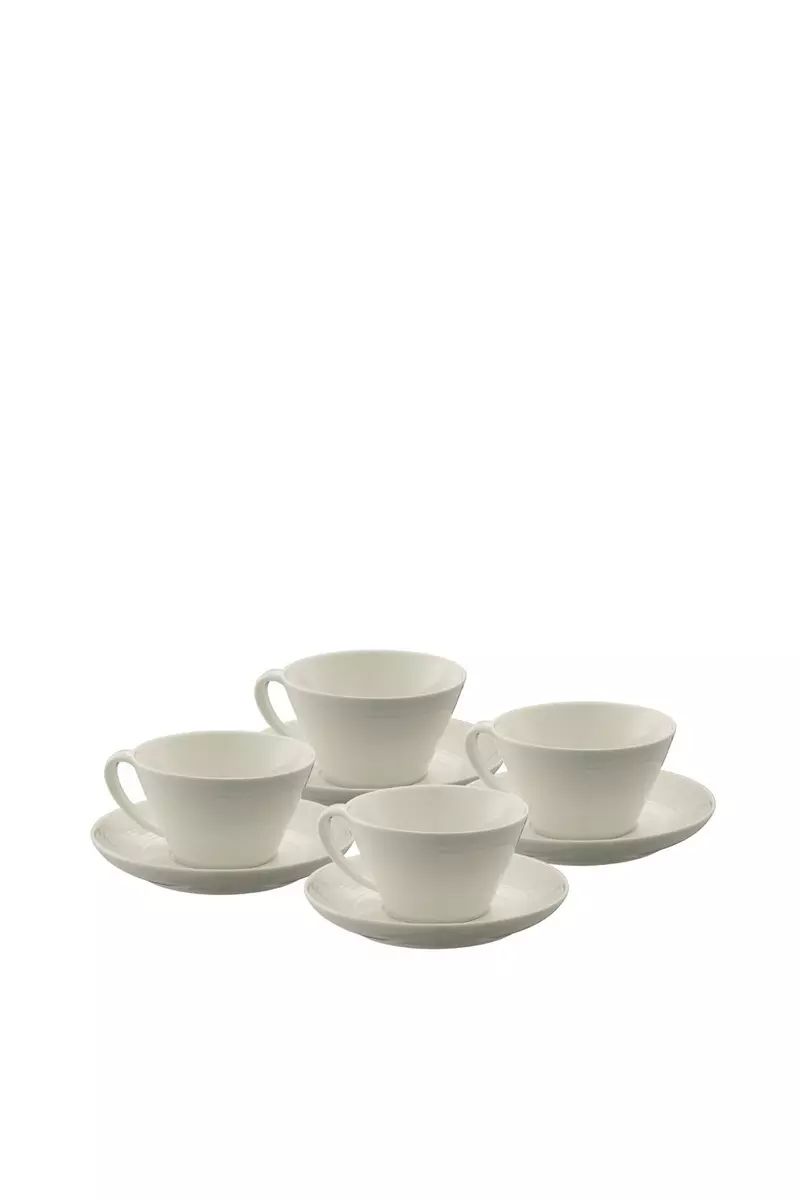 'Ripple' Teacup & Saucer 4 Piece Set | Debenhams UK