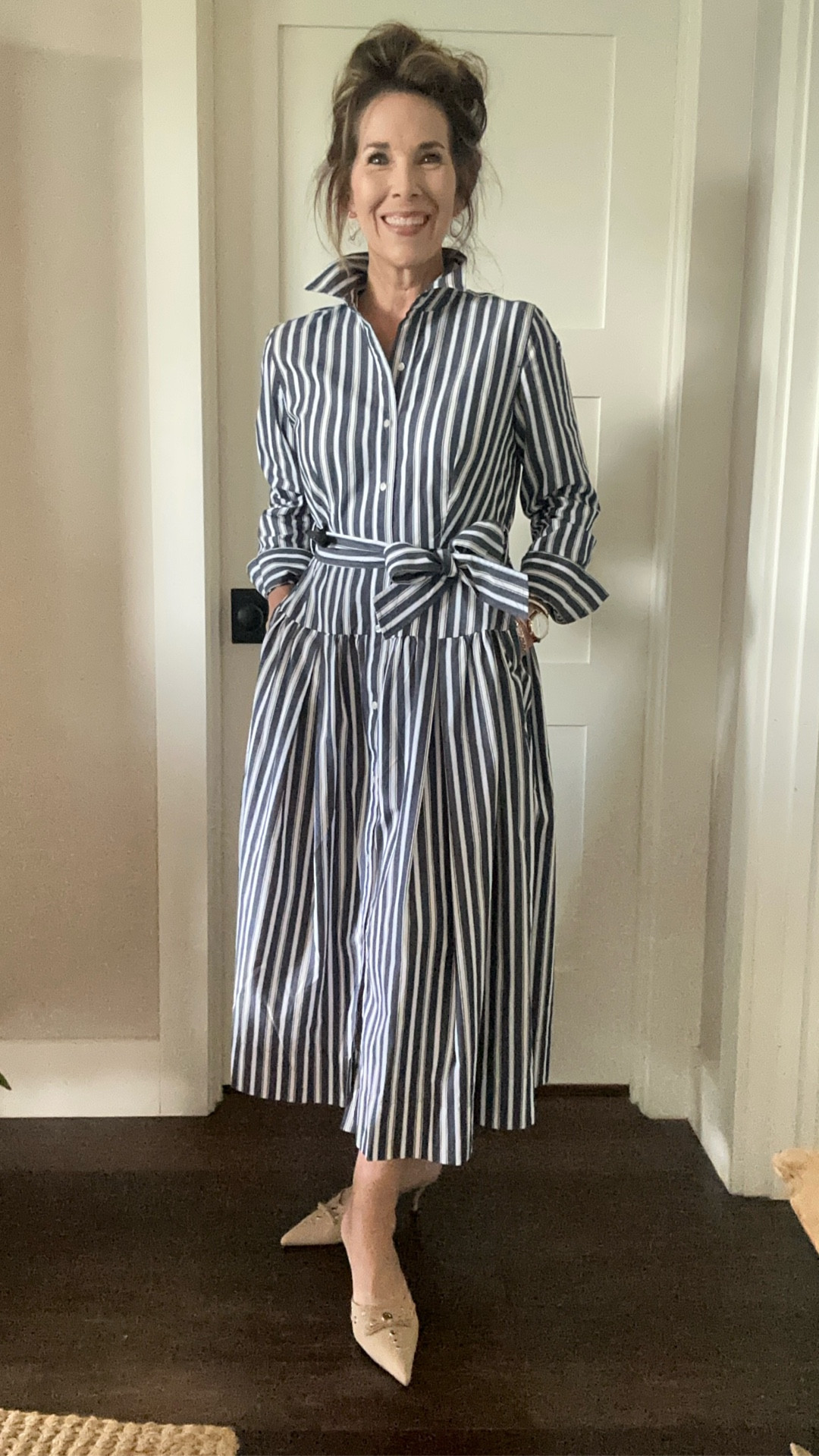 This shirt dress from Walmart is a great fall and transitional weather dress.

So good for work wear, a shower, ladies event or church dress. 

It so only $35 and will sell out quickly!

Fits true to size, but size up if you are between sizes or you are large chested. 

#LTKOver40 #LTKFindsUnder50 #LTKWorkwear