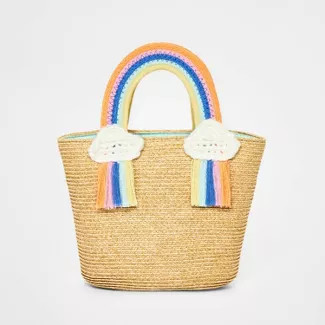 Toddler Girls' Rainbow Tote Bag - Cat & Jack™ Off-White | Target