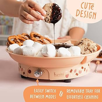 Kusini Fondue Pot Electric Set – 10-oz Chocolate Fondue kit - Temperature Control, Detachable S... | Amazon (US)