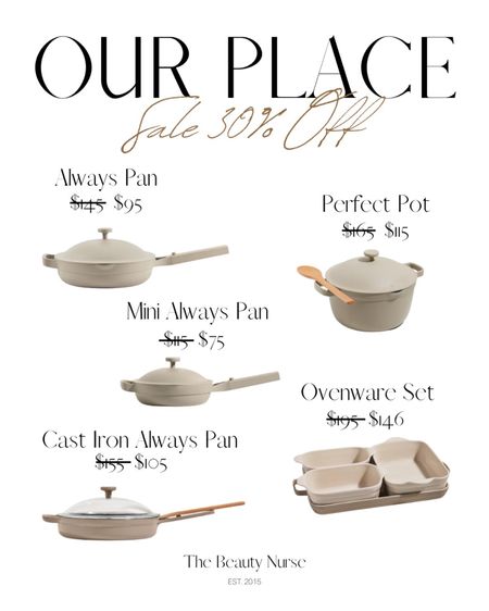 Our Place @ourplace is having their BIGGEST SALE OF THE YEAR and almost everything is 30% off. The Always Pan is my favorite and most used kitchen item and it makes the perfect gift for the holidays. Everything is multifunctional and looks beautiful on display as well as for serving. Comment below with “I want 30% off” and i will send you the link. 
.
.
To shop all my favorites from Our Place be sure to follow me on the @shop.ltk under @thebeautynurse {ad}
.
.
#fromourplace #holidaygiftguide #kitchenessentials #liketkit 

#LTKCyberweek #LTKHoliday #LTKsalealert