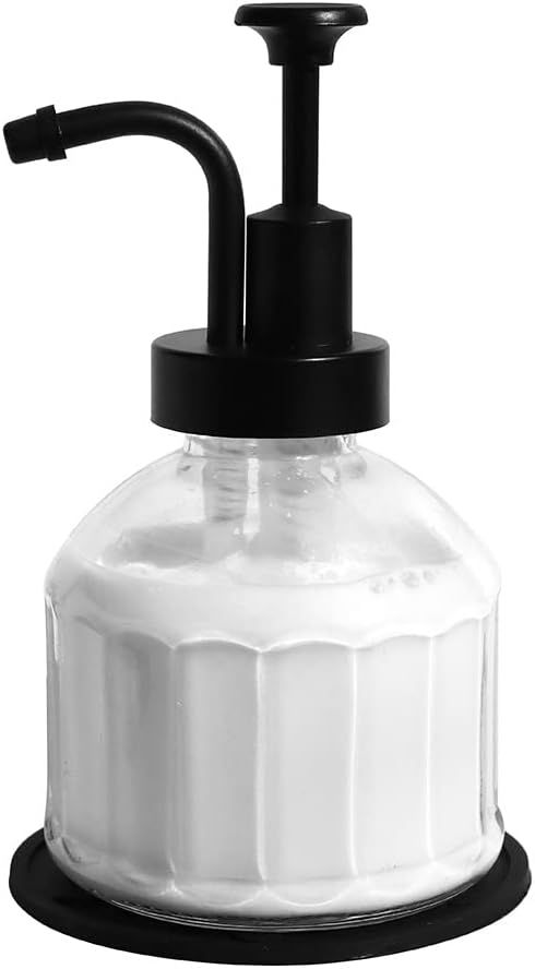 8 Oz Glass Soap Dispenser for Kitchen and Bathroom Countertop, Smooth Action Pump Refillable Wash... | Amazon (US)