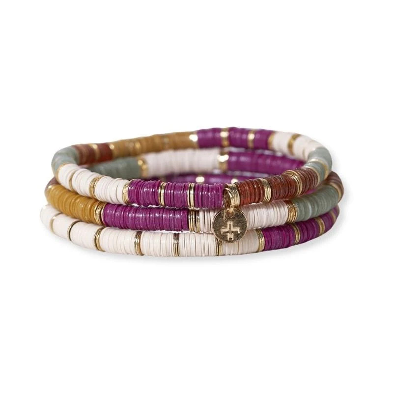 Grace Bracelet Stack of 3 - Port + Sage | INK+ALLOY