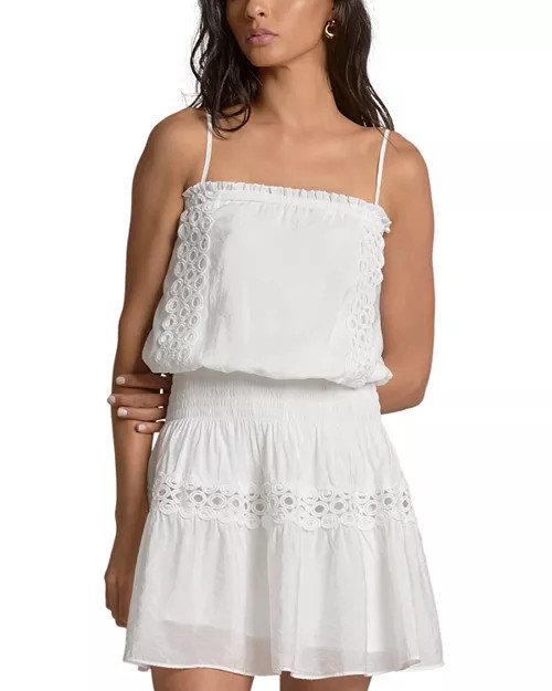 Embroidered Smocked Waist Swim Cover Up Dress | Bloomingdale's (AU)