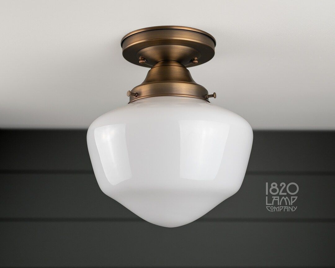 Schoolhouse (No. 8) Semi-Flush Mount [Ceiling Light Fixture] | Etsy (US)