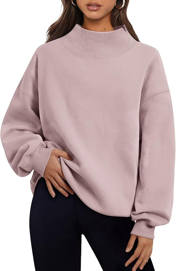 Trendy Queen Womens Oversized Sweatshirts Turtleneck Pullover Long Sleeve Hoodies Tops Fall Fashi... | Amazon (US)