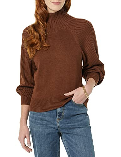 Daily Ritual Women's Plus Size Ultra Soft Oversized Cropped Cocoon Sweater Sweater, Chocolate Heather, 3X | Amazon (US)