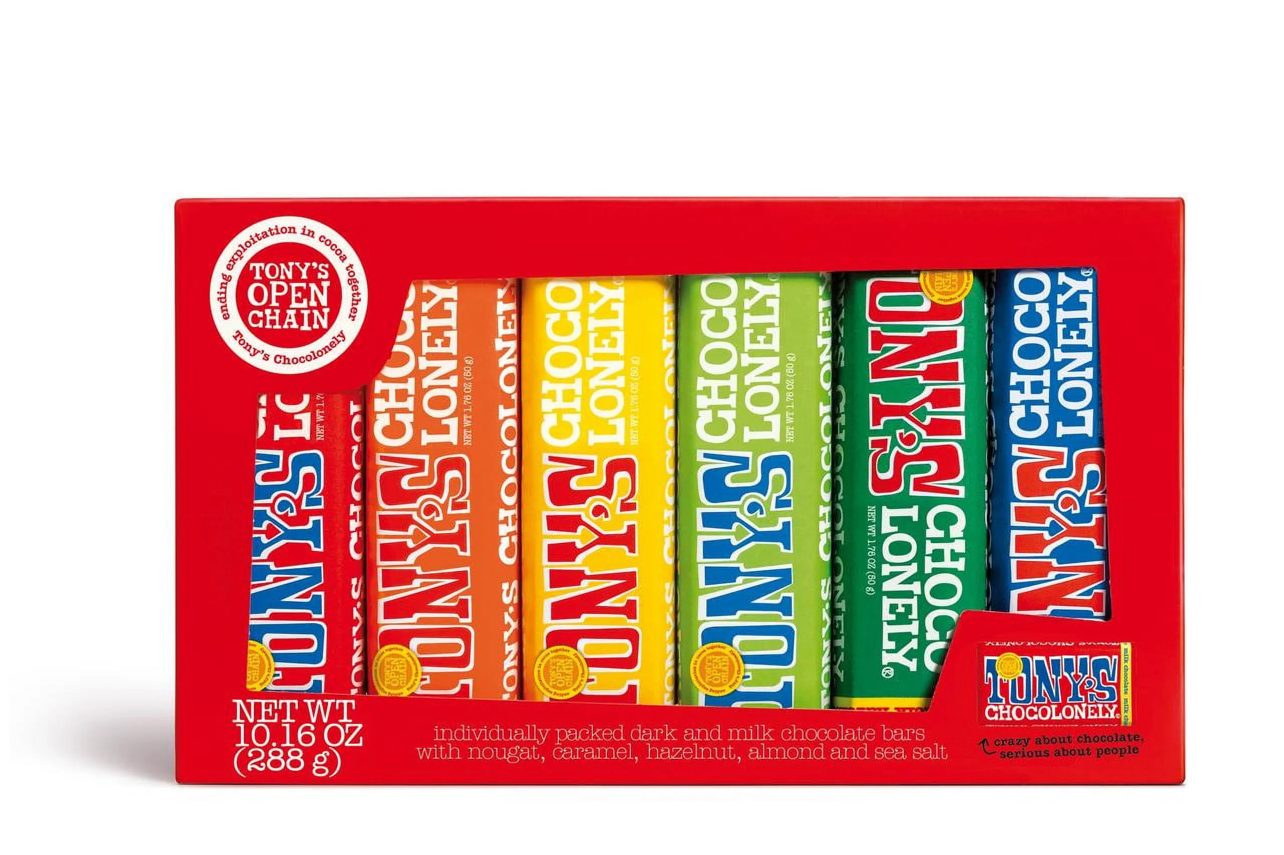 Tony's Chocolonely Tony's Rainbow Tasting Pack 6 x 47/50g | Walmart (US)