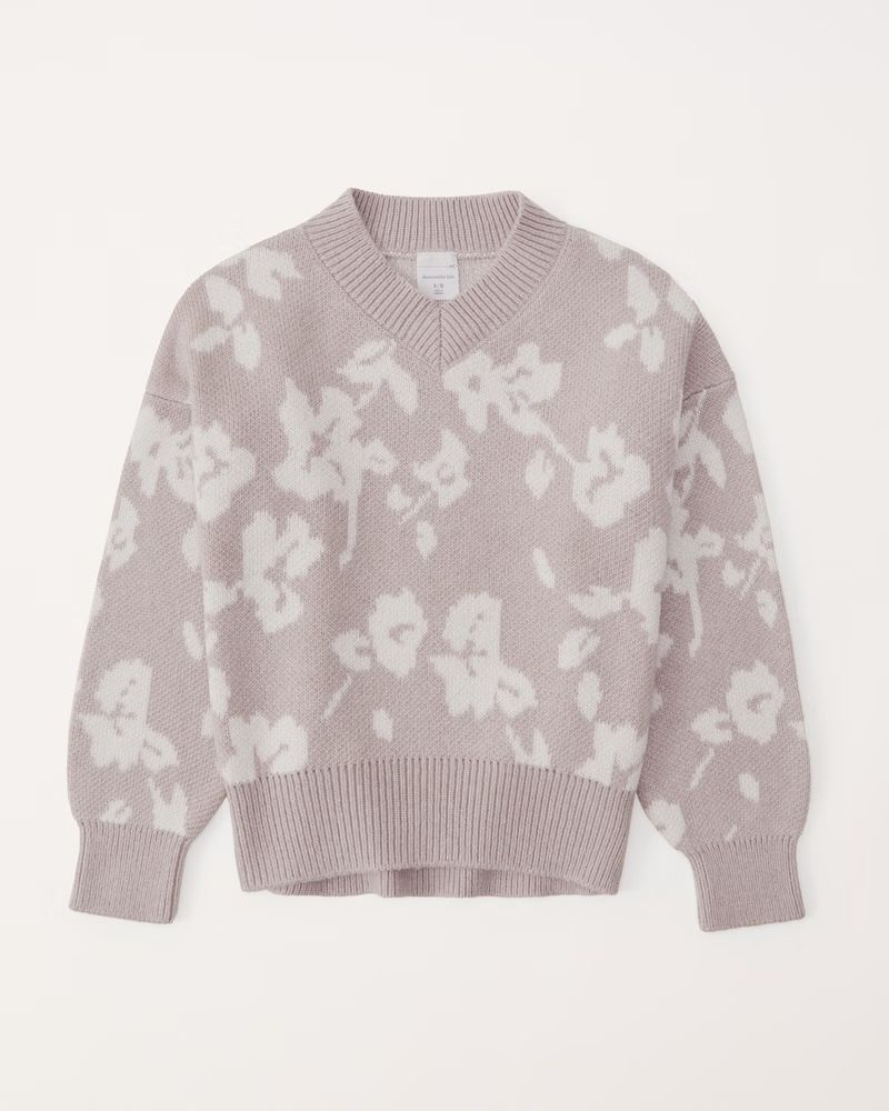 pattern wedge v-neck sweater | Abercrombie & Fitch (US)