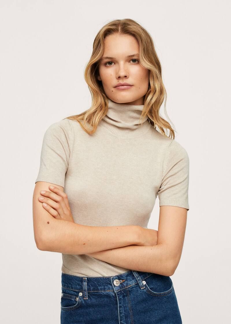 Turtleneck knitted sweater | MANGO (US)