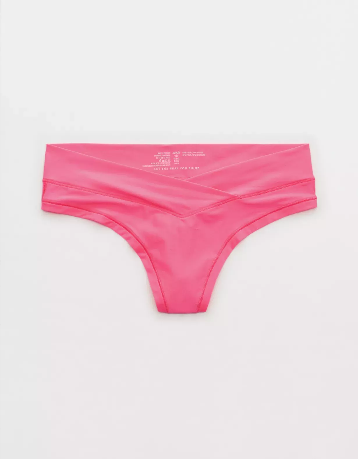 Aerie Cotton Flat Elastic Thong … curated on LTK