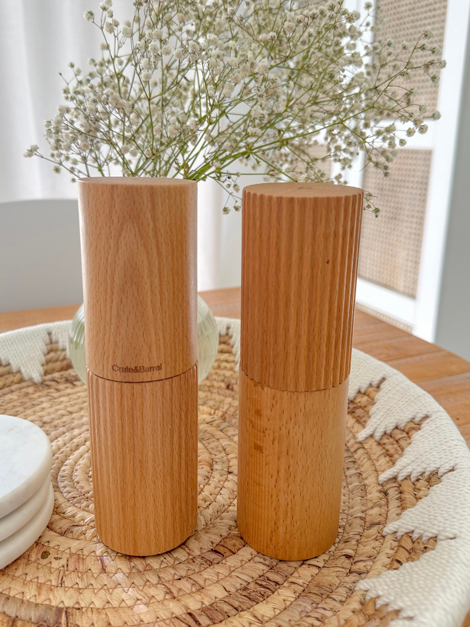 THE MOST AESTHETIC SALT & PEPPER GRINDERS🤍
It took me so long to find the perfect set of grinders that matched with my decor + work great!! 

#LTKunder100 #LTKstyletip #LTKhome