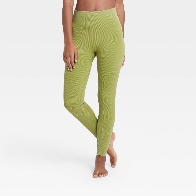 Women's High-Rise Ribbed Seamless 7/8 Leggings - JoyLab™ | Target