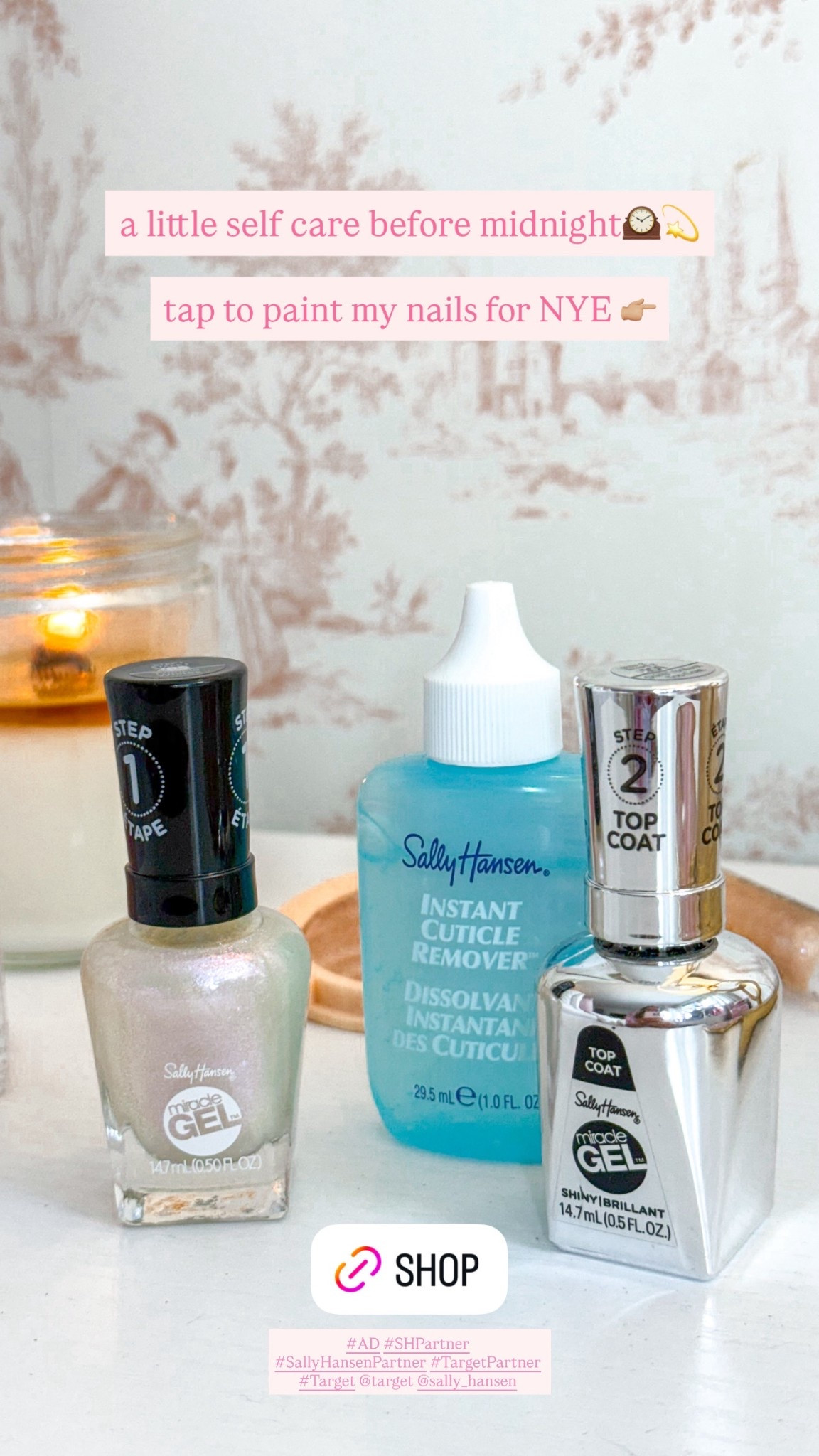 #AD New Year’s Eve prep starts with the mani 🤍I used the @sally_hansen Instant Cuticle Remover to smooth everything out, filed my nails, then added “Twinkle Whites” from the Miracle Gel line, the perfect soft glitter for NYE ✨ Finished with the Shiny Top Coat for that salon-quality glow at home 💅No UV lamp, 3 easy steps, 100% vegan, and quick-dry because the countdown won’t wait 🕛 #SHPartner #SallyHansenPartner #TargetPartner #Target @target @Shop.LTK #liketkit

#LTKHoliday #LTKBeauty