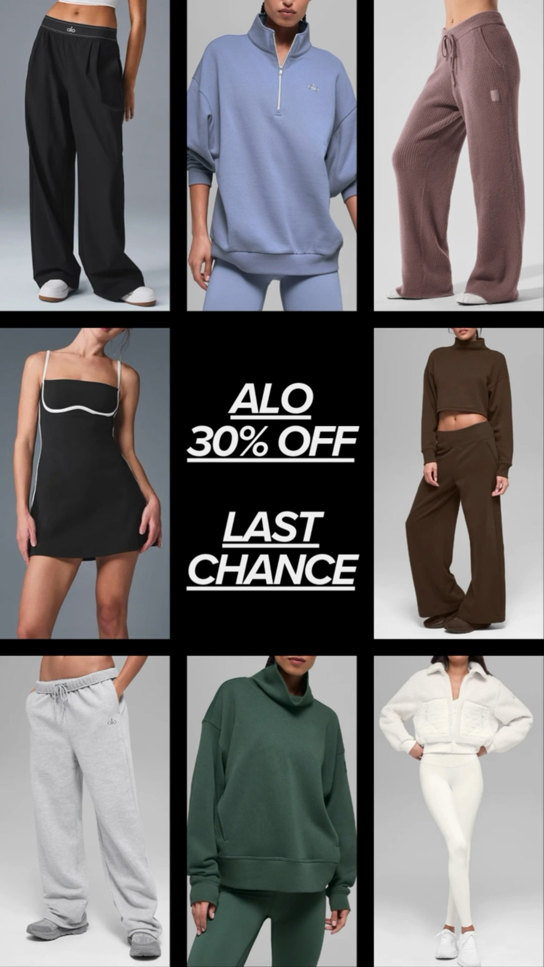 30% off alo for cyber Monday 

#LTKOver40 #LTKSeasonal #LTKGiftGuide