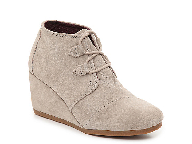 TOMS Kala Wedge Bootie - Women's - Taupe | DSW