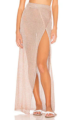 superdown x REVOLVE Keva Wrap Maxi Skirt in Bronze from Revolve.com | Revolve Clothing (Global)