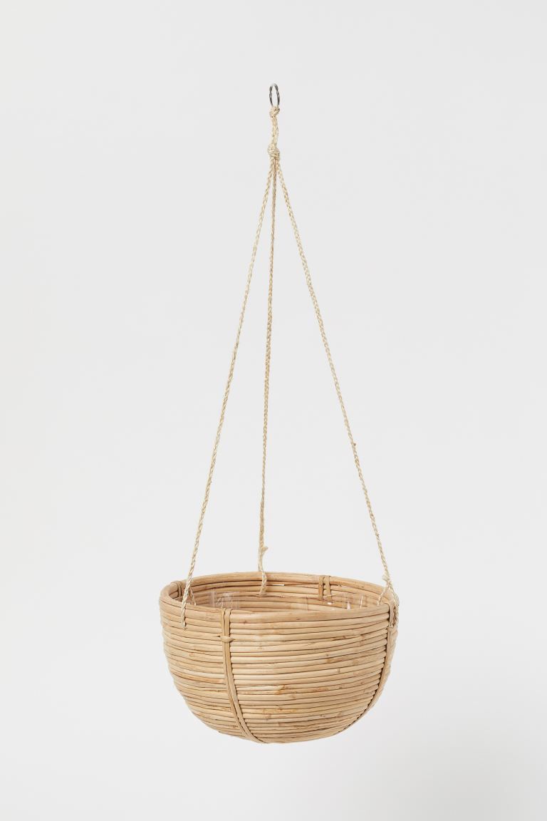 Large Rattan Hanging Basket | H&M (US)