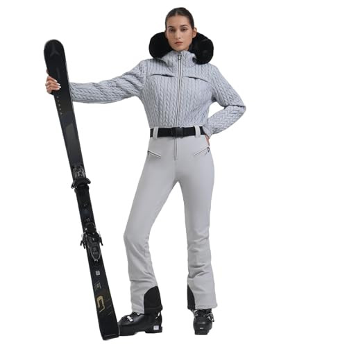 GSOU SNOW Ski Suit Women Snowsuit Slim One Piece Jumpsuit Snow Jackets Waterproof Winter Windproof Outdoor Sports Warm | Amazon (US)