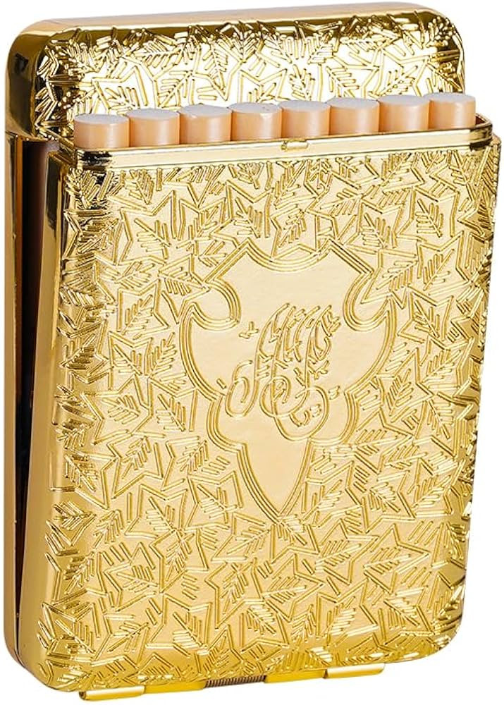 Regular King Size Cigarette case 16 pcs King Size Cigarette Box Retro Metal Portable Good for Men... | Amazon (US)