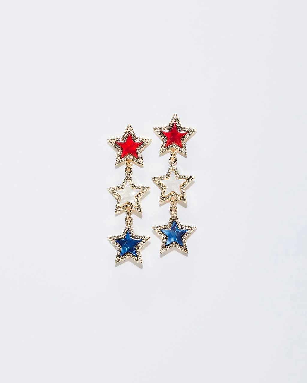 Patriotic Triple Star Drop Earrings | VICI