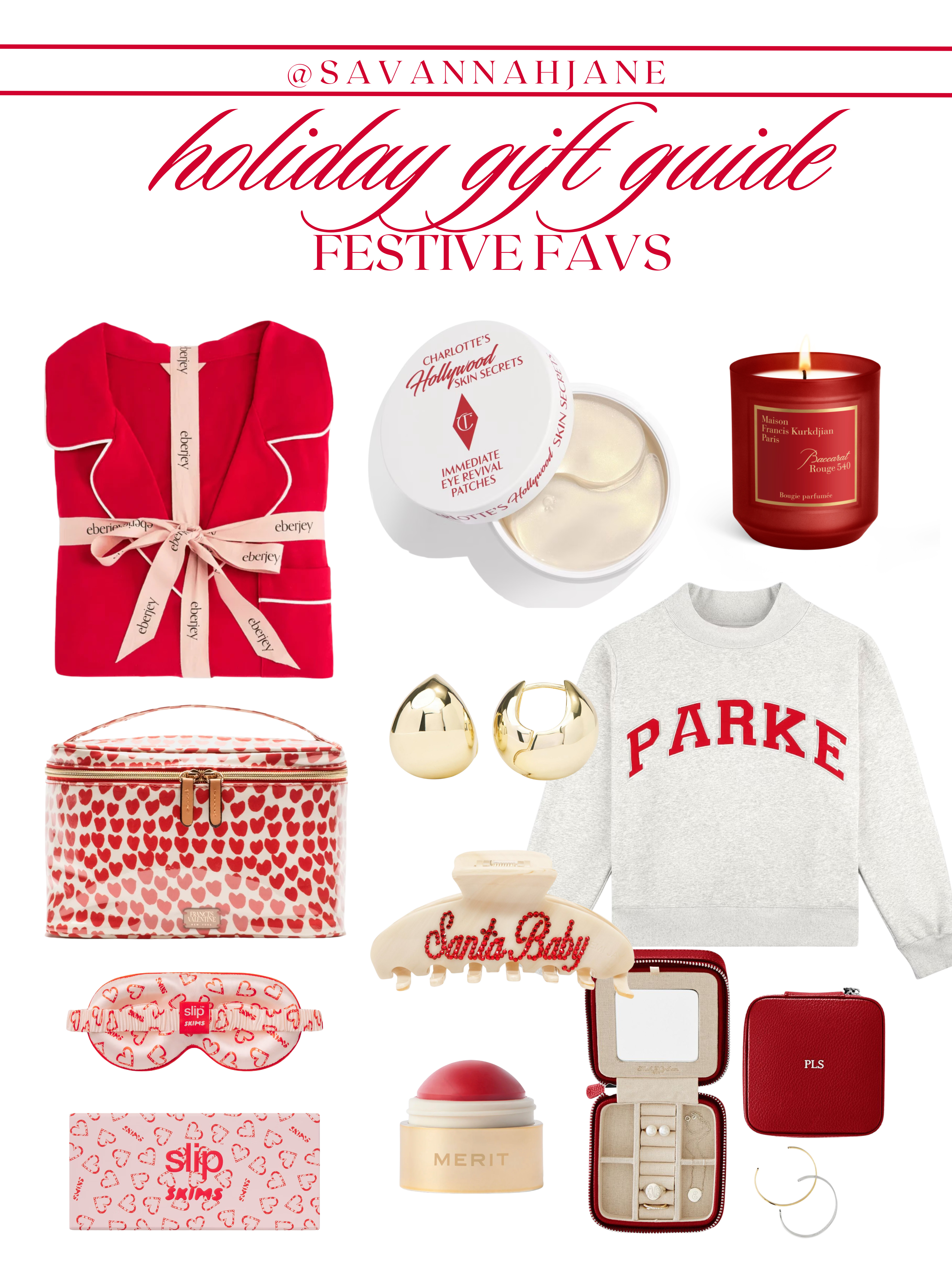 Holiday gift inspo! Chic red Christmas gifts | chic holiday gift guide | gift guide for her | festive holiday gifts | secret santa gift guide | girly gift guide | red Christmas gifts | preppy christmas gifts | preppy gift guide | college girl gift guide | college gift guide | college girl christmas gifts  

 

#LTKGiftGuide #LTKHoliday #LTKU