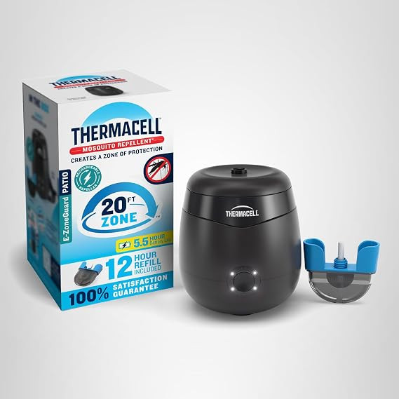 Thermacell E-ZoneGuard Patio Rechargeable Mosquito Repeller with 20-Foot Zone of Scientifically P... | Amazon (US)