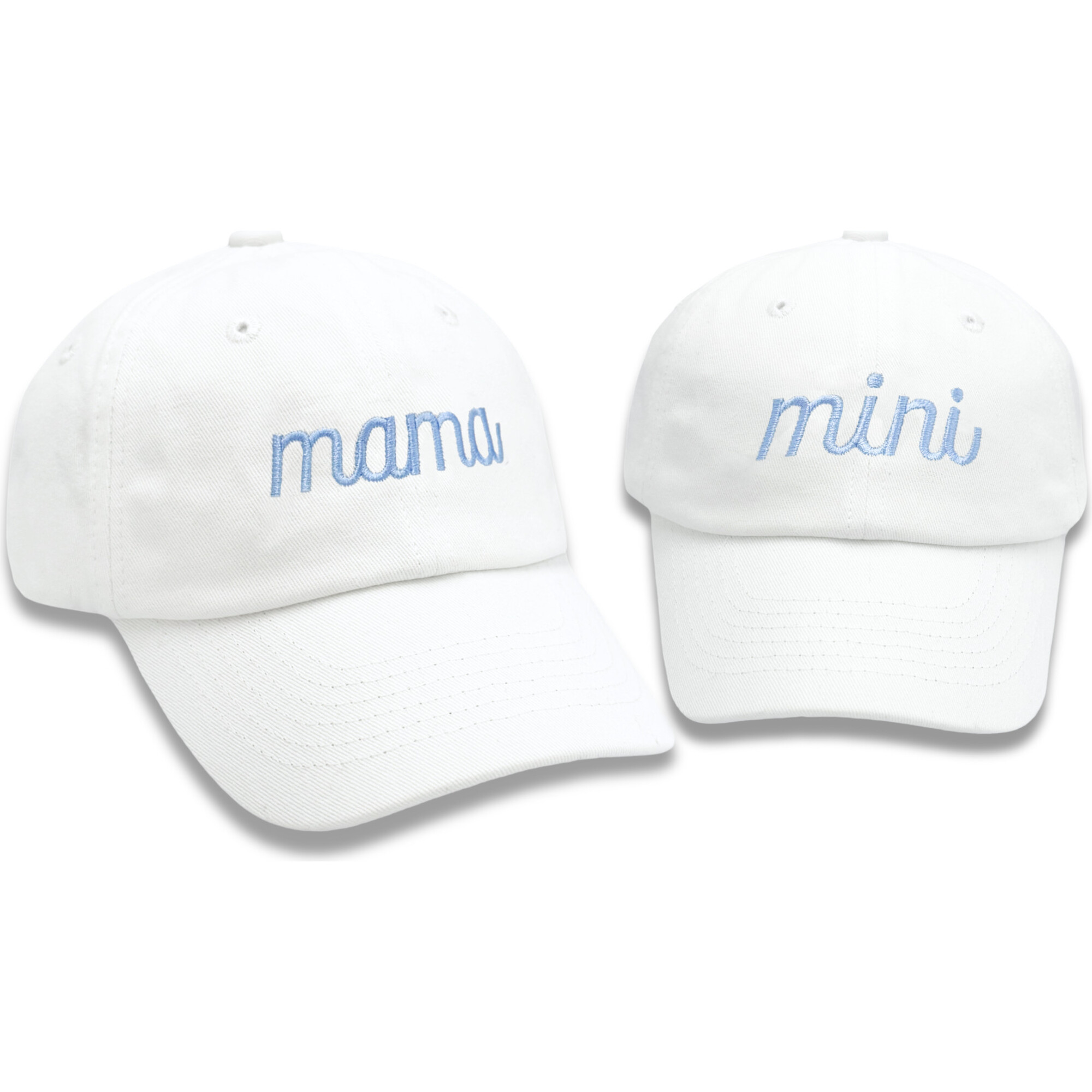 Mama & Mini Baseball Hat Set, White | Maisonette