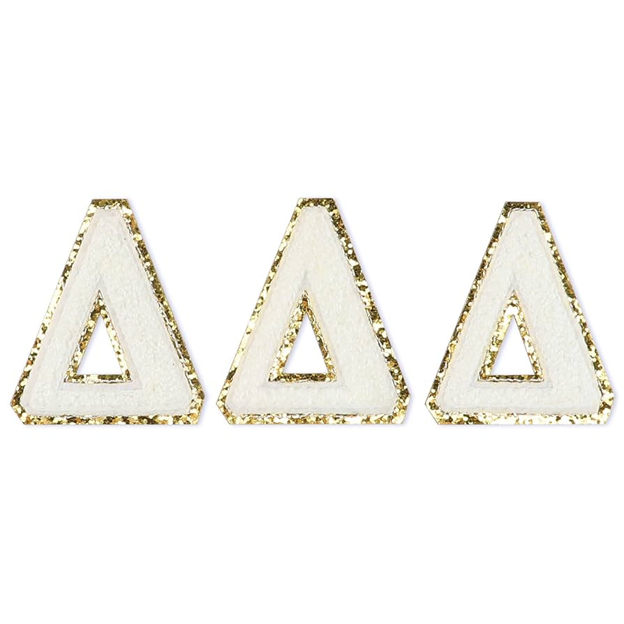 Sorority Shop Delta Delta Delta Chenille Letter Stickers - Adhesive Back, Set of 3 Greek Letters | Amazon (US)
