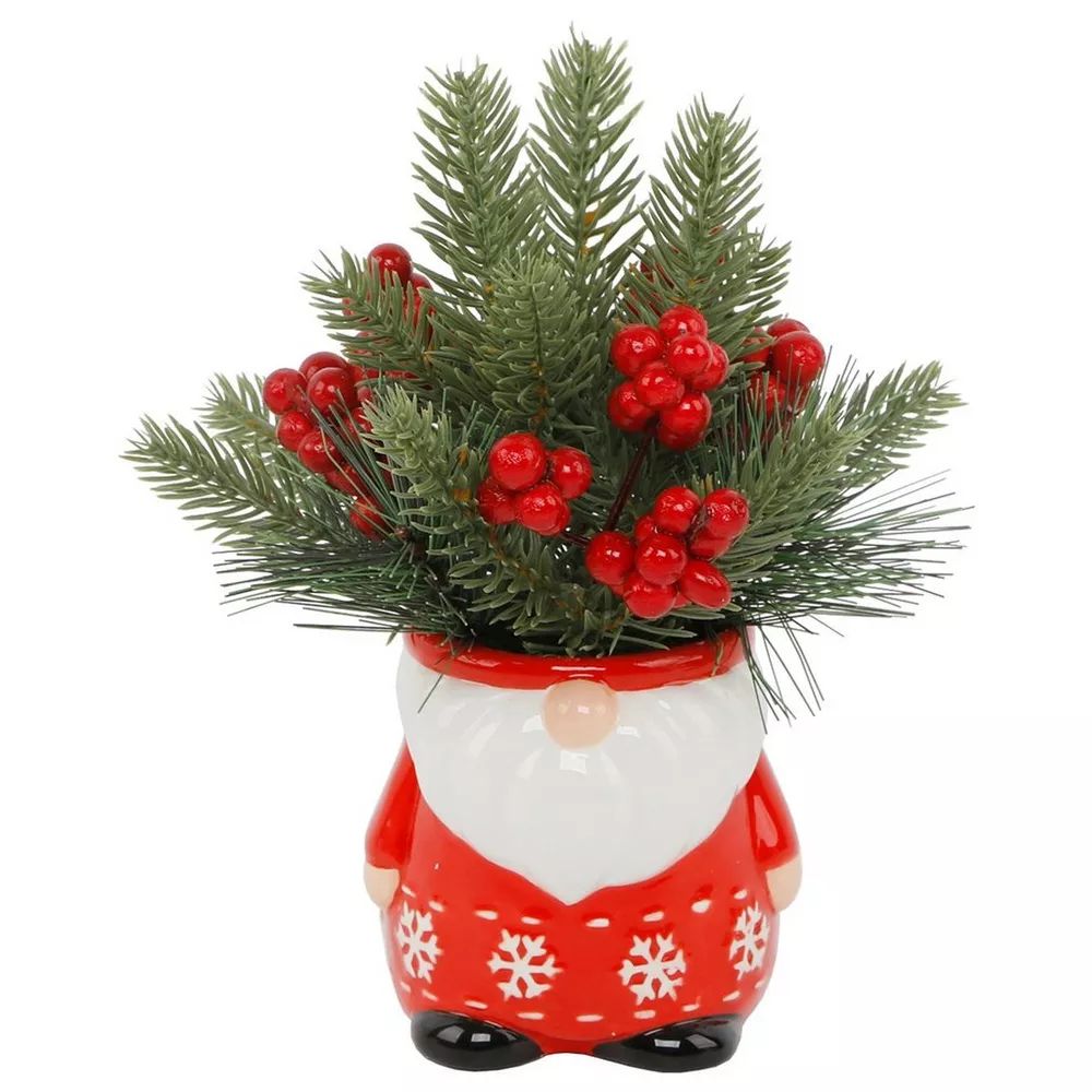 Gnome Ceramic Christmas Floral Pot | Bealls