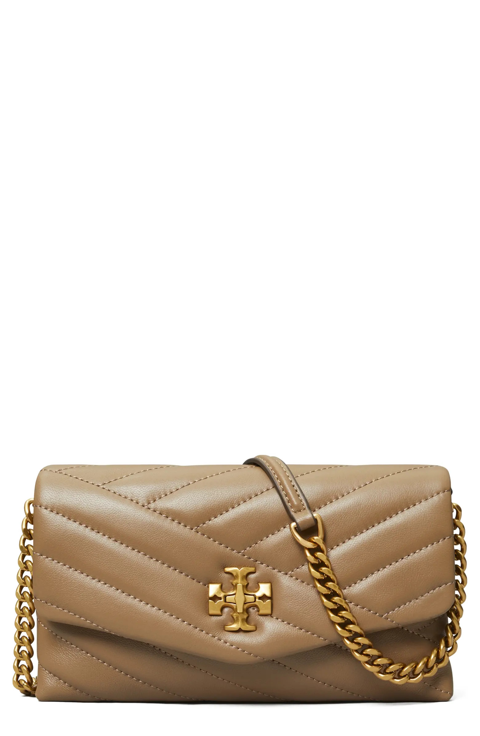 Kira Chevron Quilted Leather Wallet on a Chain | Nordstrom