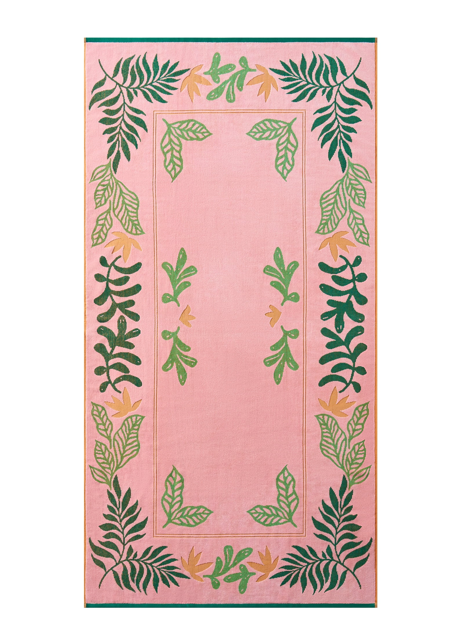 Better Homes & Gardens Cotton-Blend Beach Towel, 72 x 38 in, Pink and Green - Walmart.com | Walmart (US)