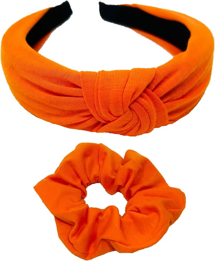 Halloween and Fall Orange Headbands and Scrunchies for Women and Girls (Orange Headband and Scrun... | Amazon (US)