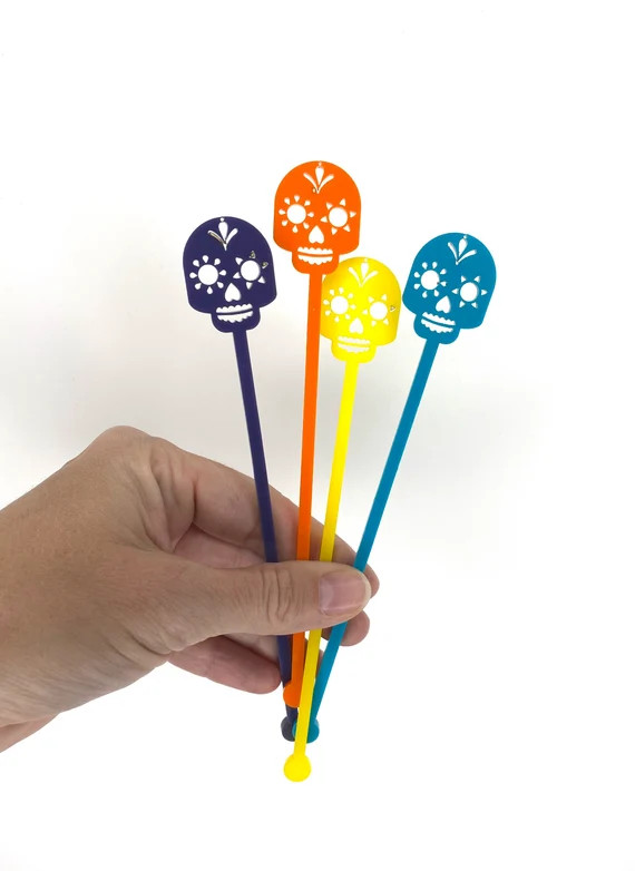 Sugar Skull Swizzle Sticks Día de los Muertos Swizzle Sticks | Etsy | Etsy (US)