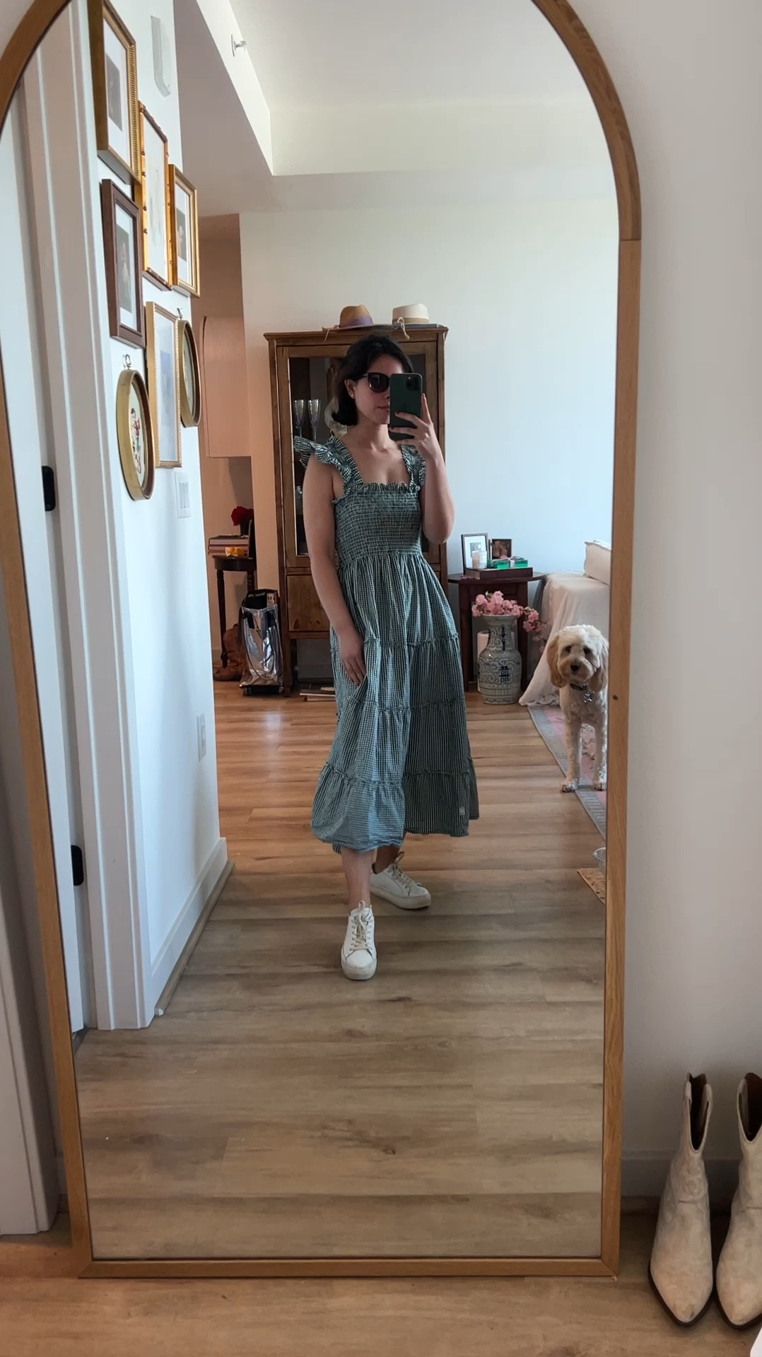 Dress XS (I’m 5’1” did not hem)

Summer dress, hill house, Ellie dress, maxi dress, sleeveless dress, machine washable dress, petite, over 30, white sneakers, soludos

#LTKVideo #LTKStyleTip