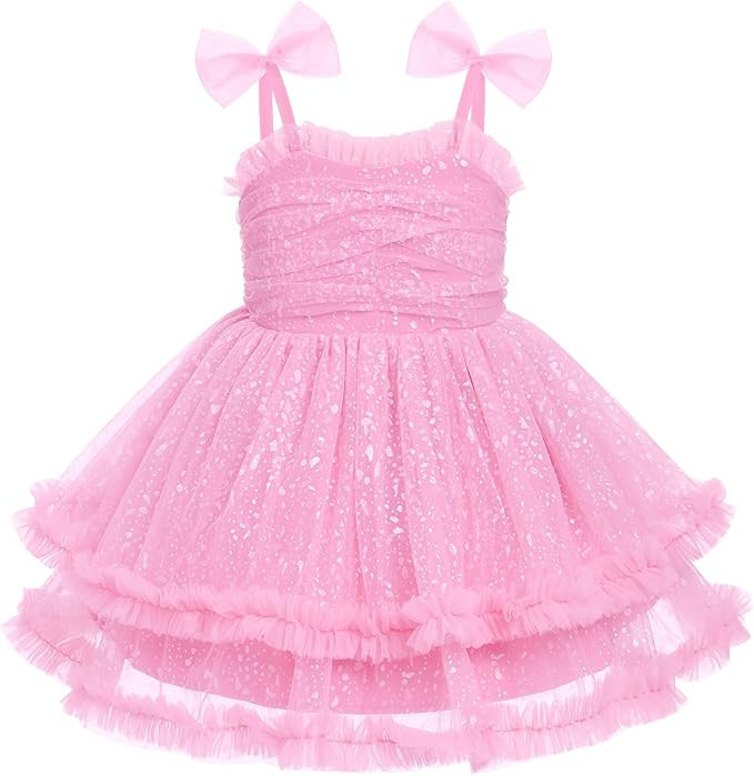 IMEKIS Toddler Baby Girl Birthday Princess Dress Shiny Confetti Boho Rainbow Cake Smash Photo Sho... | Amazon (US)