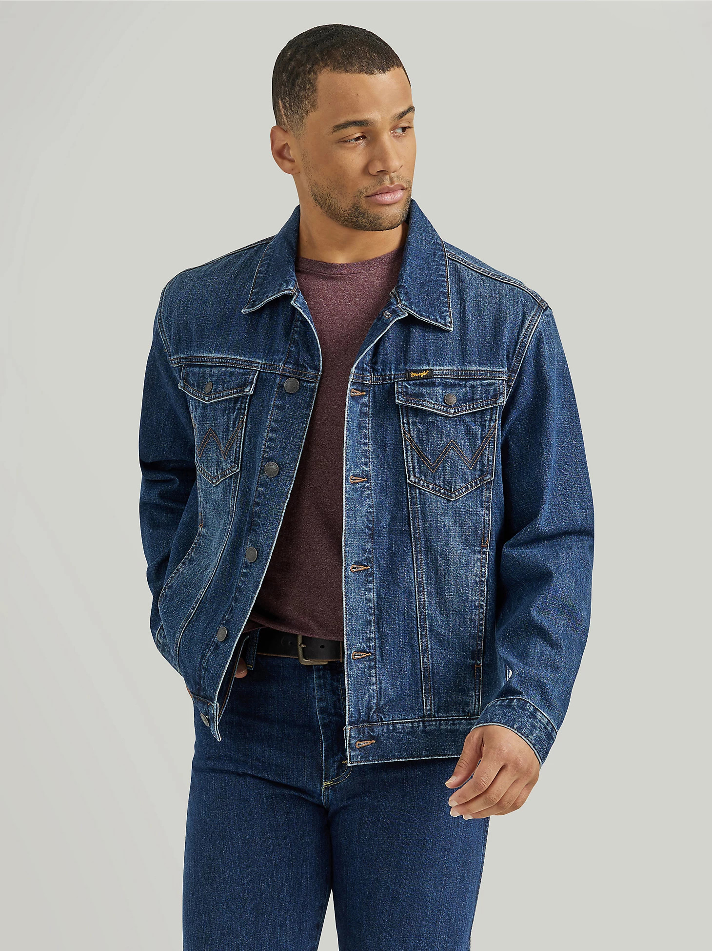 Men's Wrangler Flannel Lined Western Denim Jacket | Wrangler