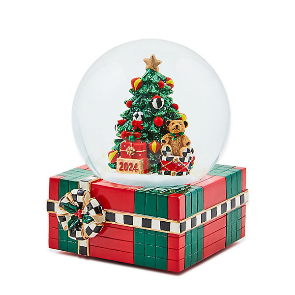 MacKenzie-Childs Gifts Under the Tree 2024 Snow Globe | MacKenzie-Childs