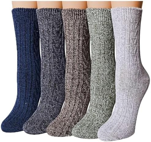 Loritta Wool Socks for Women, Winter Warm Stocking Stuffers Gifts for Women Cabin Crew Hiking Boo... | Amazon (US)
