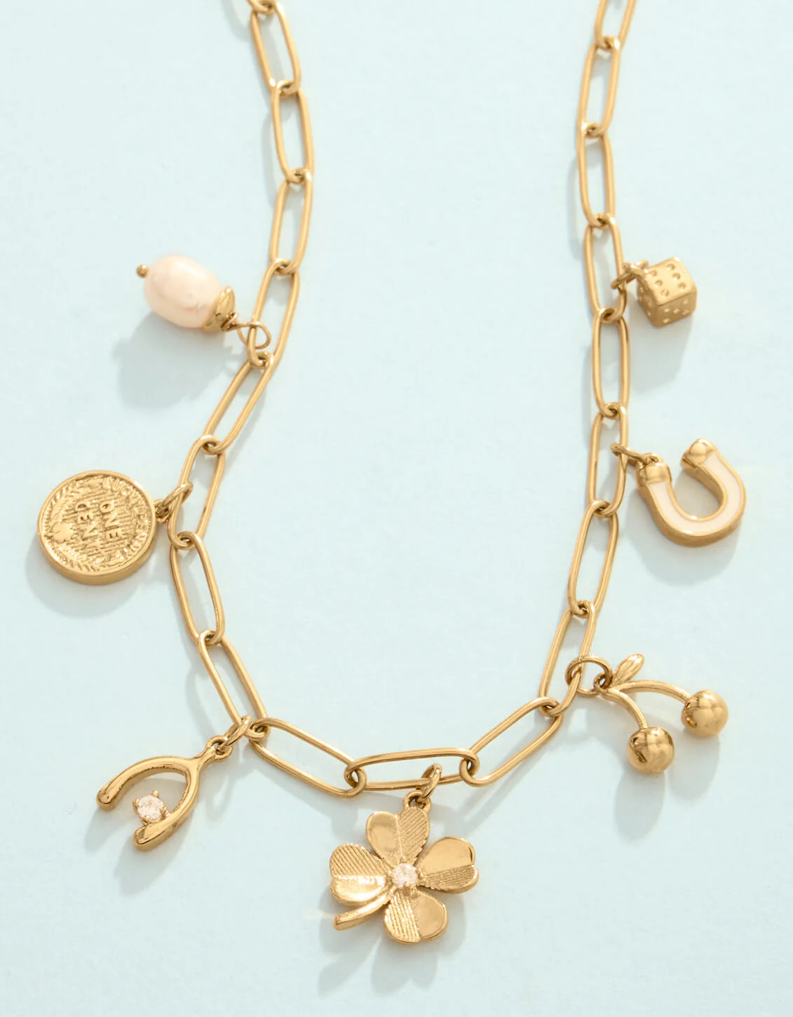 Feeling Lucky Charm Necklace 18" | Spartina 449