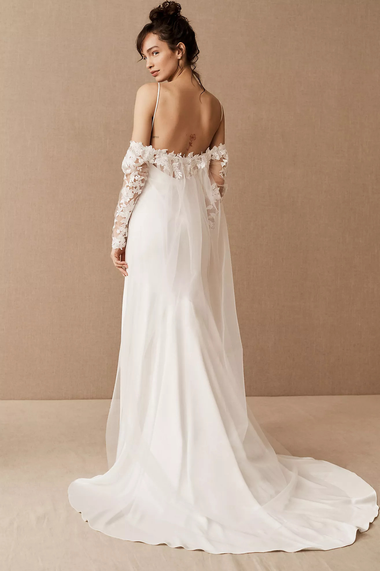 Society James Florence Off-The-Shoulder Lace-Sleeve Cape | Anthropologie (US)