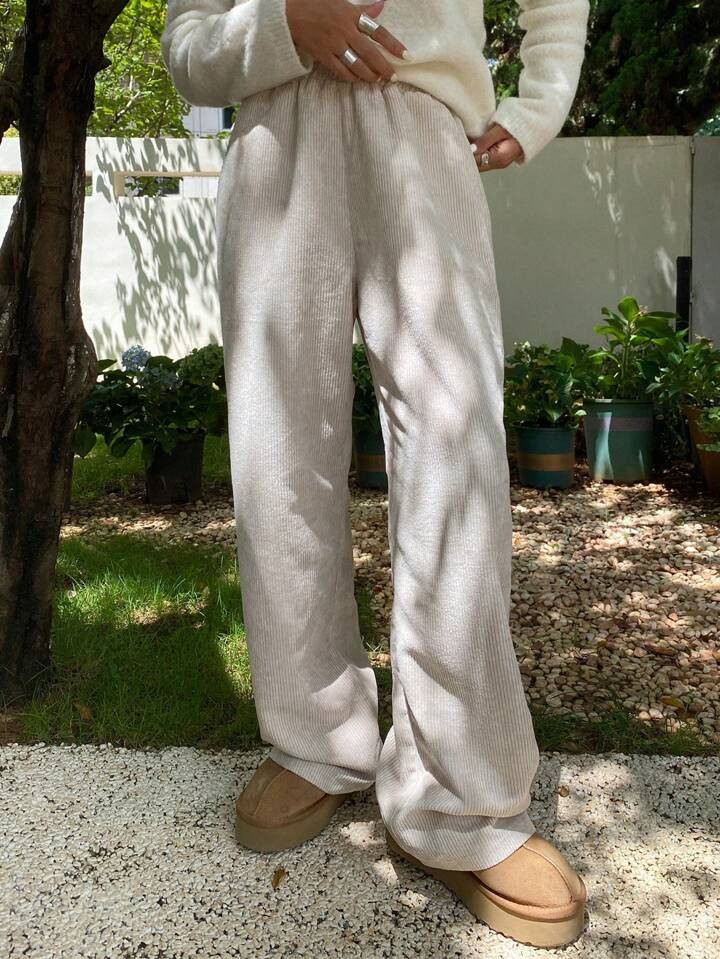 DAZY Women's Loose Casual Straight-Leg Pants, Autumn/Winter | SHEIN