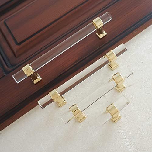 Crystal Cabinet Pulls 6Pack MFYS 3" CC Clear Glass Drawer Pulls Cabinet Knob Drawer Handles Kitchen  | Amazon (US)